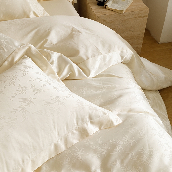 91家纺网 家纺一手货源 找家纺 （总）苏源家居 2025贡缎提花全棉纯棉四件套轻奢简约风套件-竹影