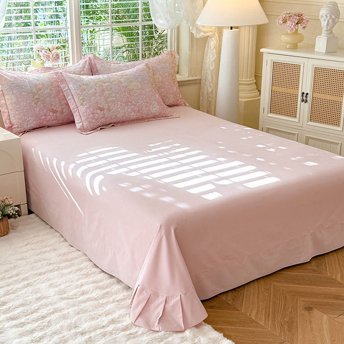 91家纺网 家纺一手货源 找家纺 巧玲珑 2025新款100%数码印花生态AB版四件套 沐熙