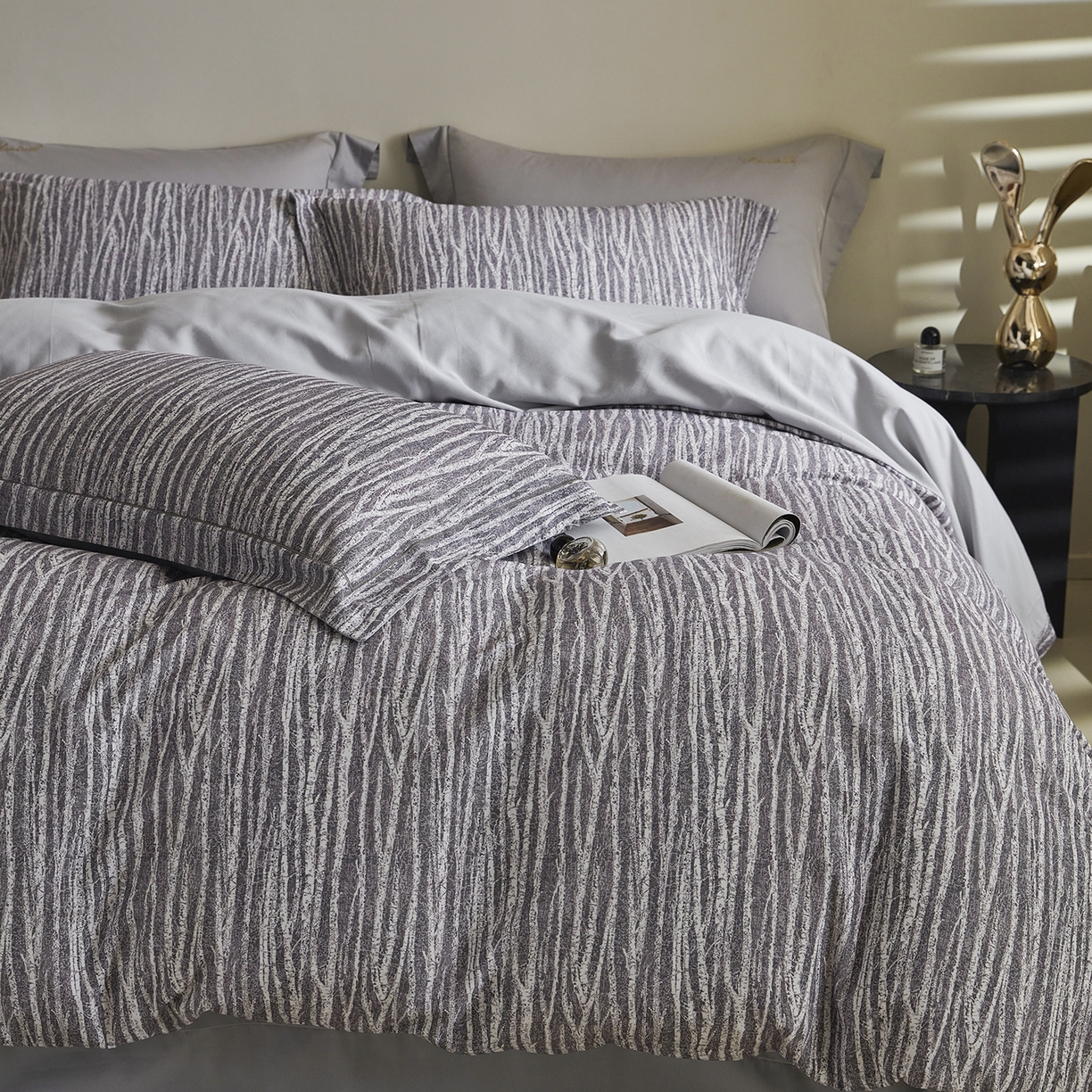 91家纺网 家纺一手货源 找家纺 XIWEN-希文家纺 2025秋冬新款全棉纯棉生态磨毛印花四件套 艺述