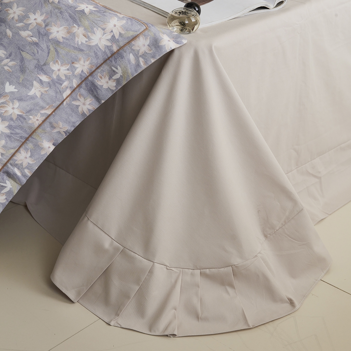 91家纺网 家纺一手货源 找家纺 XIWEN-希文家纺 2025秋冬新款全棉纯棉生态磨毛印花四件套 雨晴-灰