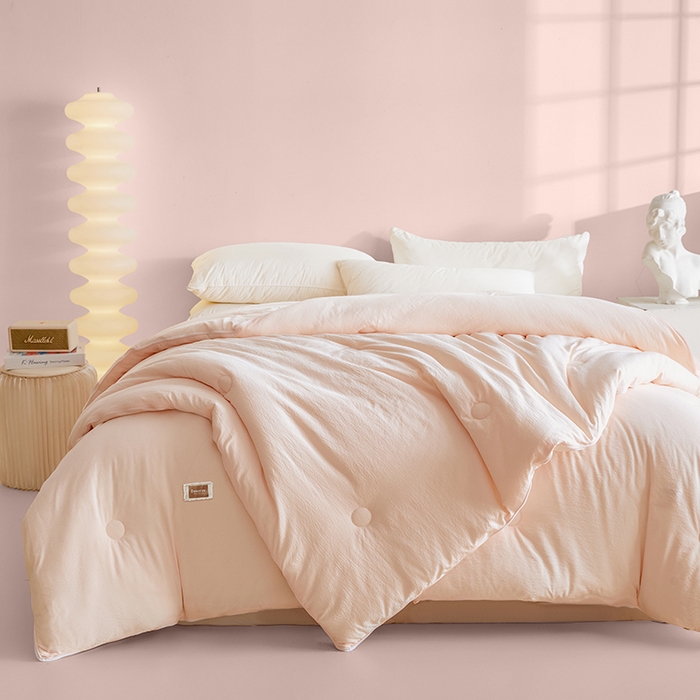 91家纺网 家纺一手货源 找家纺 寐居家纺 2025新款亲肤羽丝棉子母被被子被芯 子母被-梦幻玉