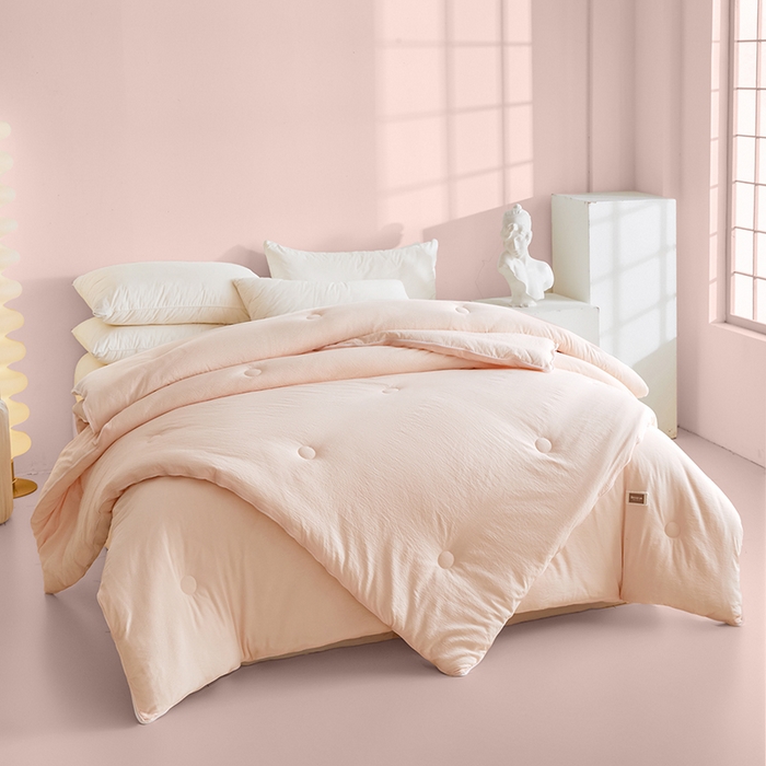 91家纺网 家纺一手货源 找家纺 寐居家纺 2025新款亲肤羽丝棉子母被被子被芯 子母被-梦幻玉