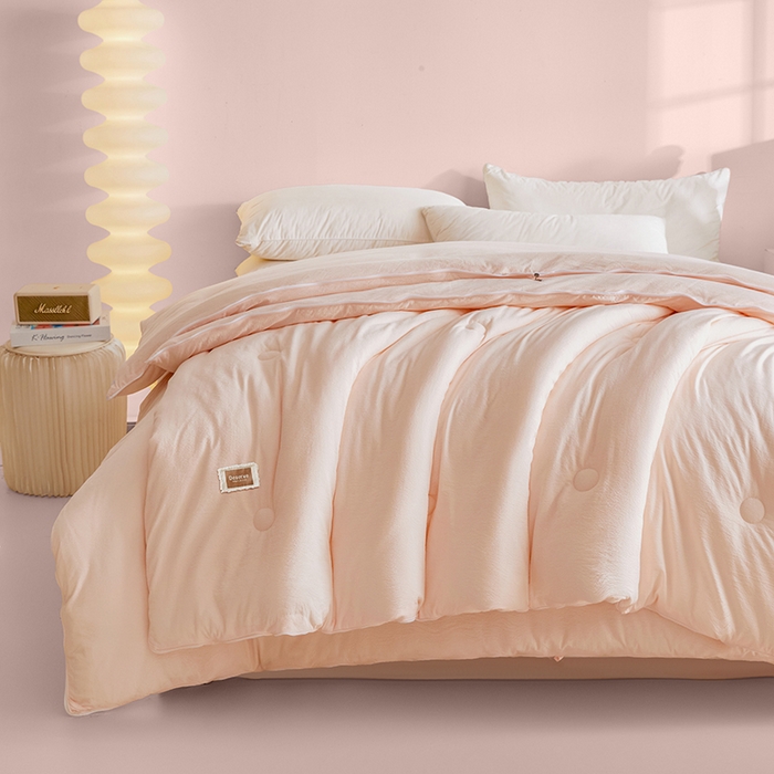 91家纺网 家纺一手货源 找家纺 寐居家纺 2025新款亲肤羽丝棉子母被被子被芯 子母被-梦幻玉