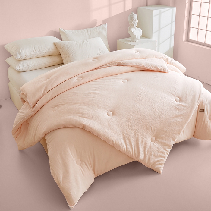 91家纺网 家纺一手货源 找家纺 寐居家纺 2025新款亲肤羽丝棉子母被被子被芯 子母被-梦幻玉