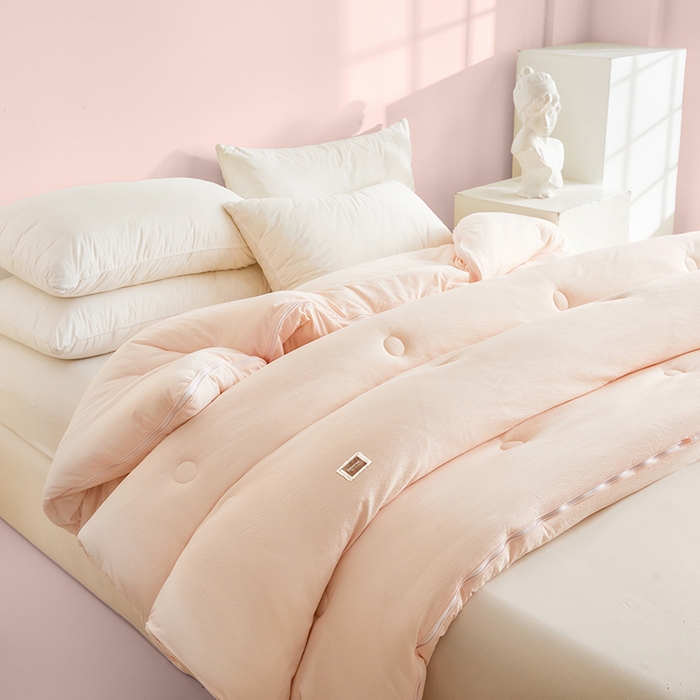 91家纺网 家纺一手货源 找家纺 寐居家纺 2025新款亲肤羽丝棉子母被被子被芯 子母被-梦幻玉