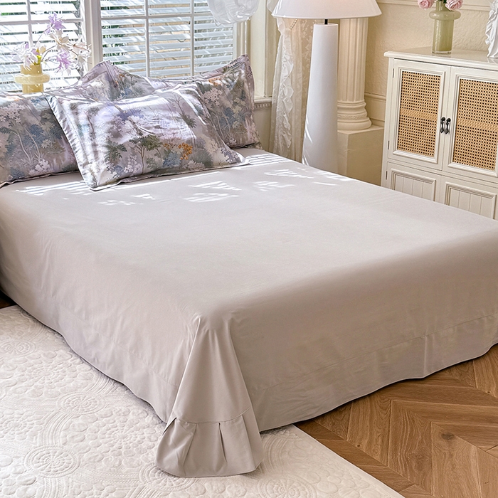 91家纺网 家纺一手货源 找家纺 巧玲珑 2025新款100%数码印花生态AB版四件套 思雨情怀