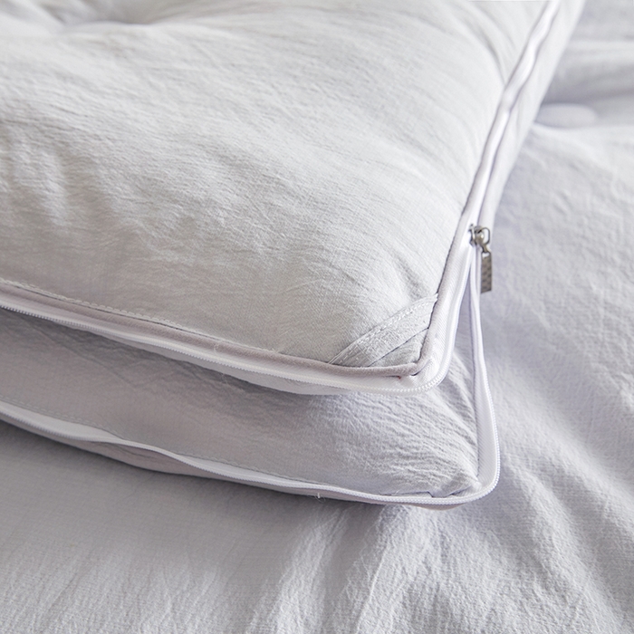 91家纺网 家纺一手货源 找家纺 寐居家纺 2025新款亲肤羽丝棉子母被被子被芯 子母被-雾霾灰