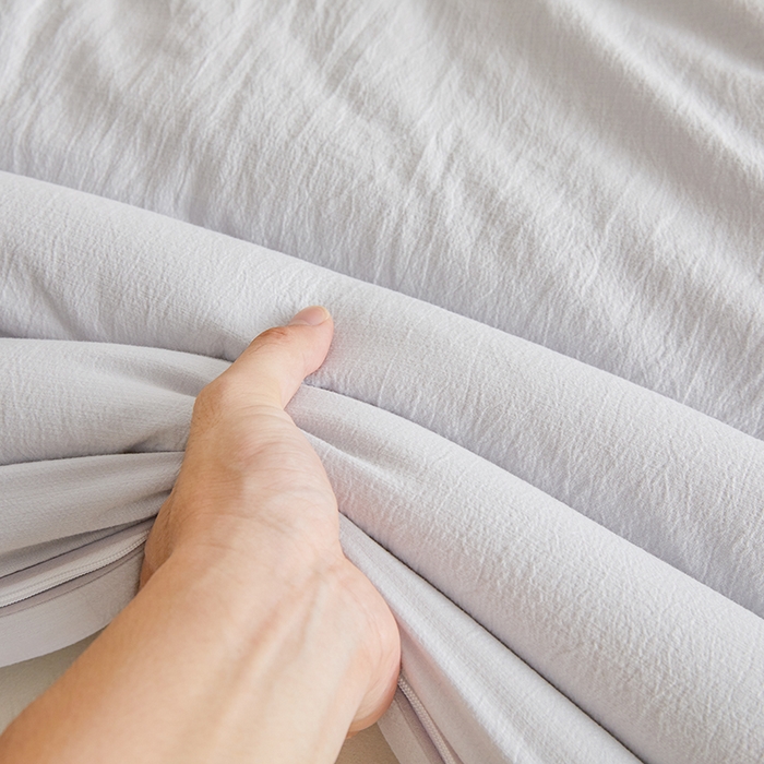 91家纺网 家纺一手货源 找家纺 寐居家纺 2025新款亲肤羽丝棉子母被被子被芯 子母被-雾霾灰