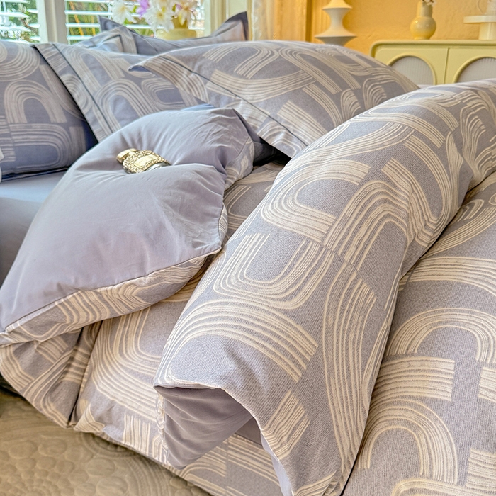 巧玲珑 2025新款100%数码印花生态AB版四件套 薇语