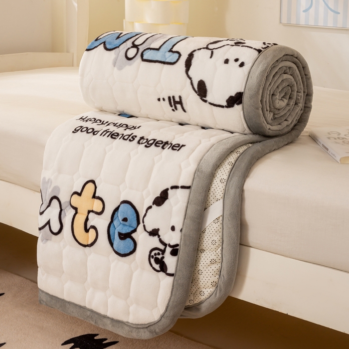 91家纺网 家纺一手货源 找家纺 （总）宅部落 2025新款学生宿舍牛奶绒床垫保暖床褥子夹棉加厚印花床护垫