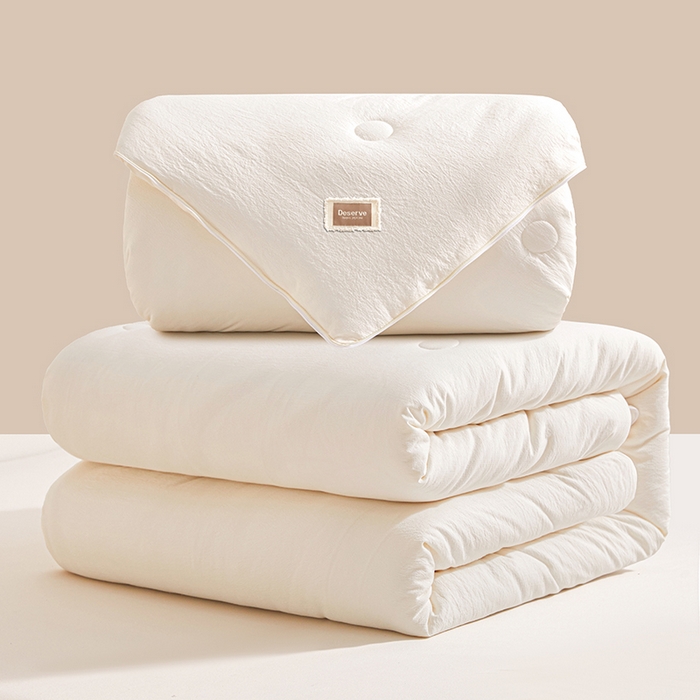 寐居家纺 2025新款亲肤羽丝棉子母被被子被芯 子母被-云朵白