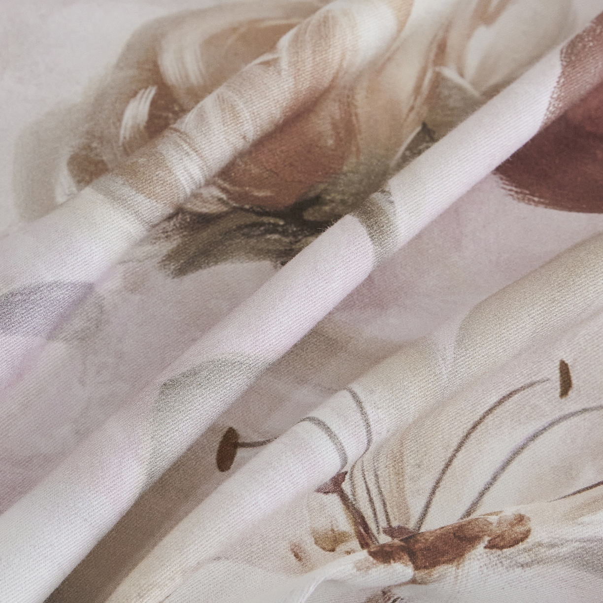 91家纺网 家纺一手货源 找家纺 XIWEN-希文家纺 2025秋冬新款全棉纯棉生态磨毛印花四件套 鸢香（豆沙）