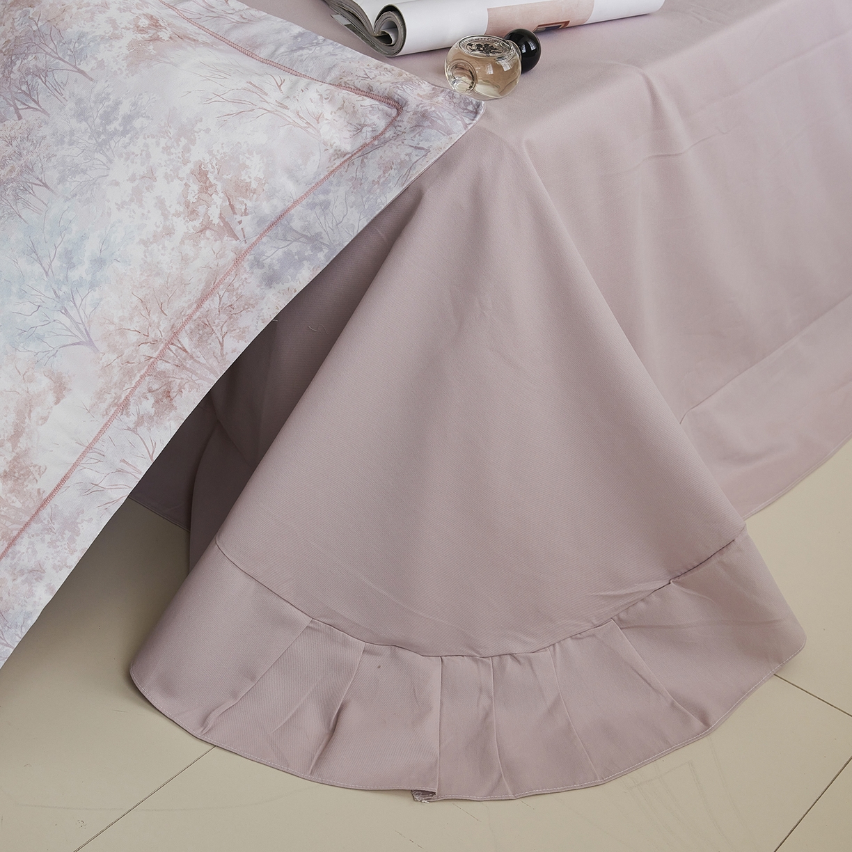 91家纺网 家纺一手货源 找家纺 XIWEN-希文家纺 2025秋冬新款全棉纯棉生态磨毛印花四件套 云栖处