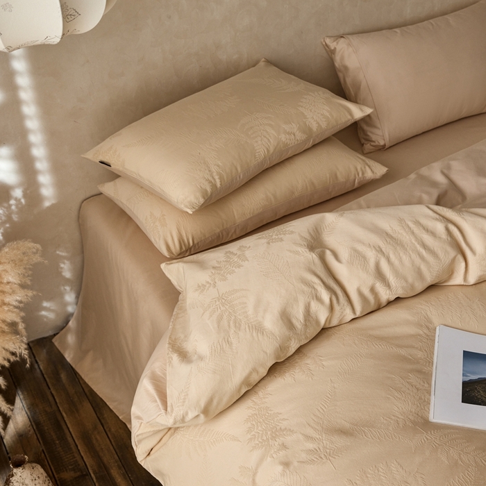 91家纺网 家纺一手货源 找家纺 （总）禾时 2025新款60s轻奢提花磨毛四件套—云杉