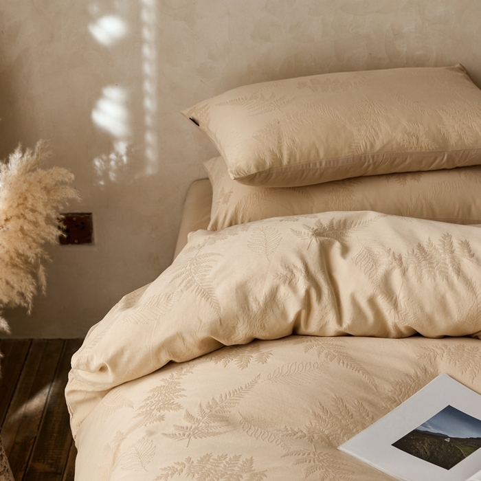 91家纺网 家纺一手货源 找家纺 （总）禾时 2025新款60s轻奢提花磨毛四件套—云杉