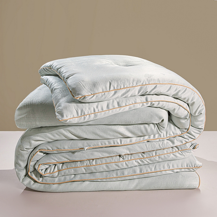 91家纺网 家纺一手货源 找家纺 寐居家纺 2025新款莫代尔提花被子被芯 蝶梦-绿