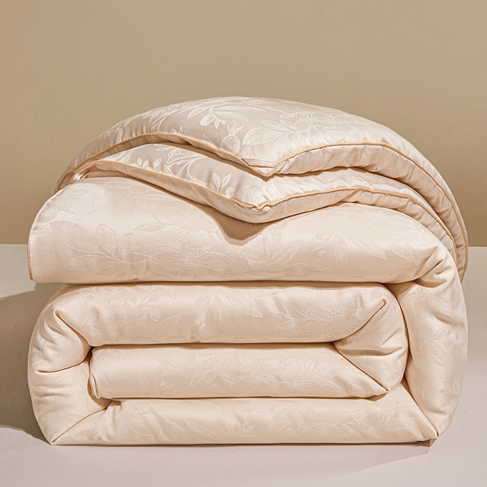 寐居家纺 2025新款莫代尔提花被子被芯 叶芝-金