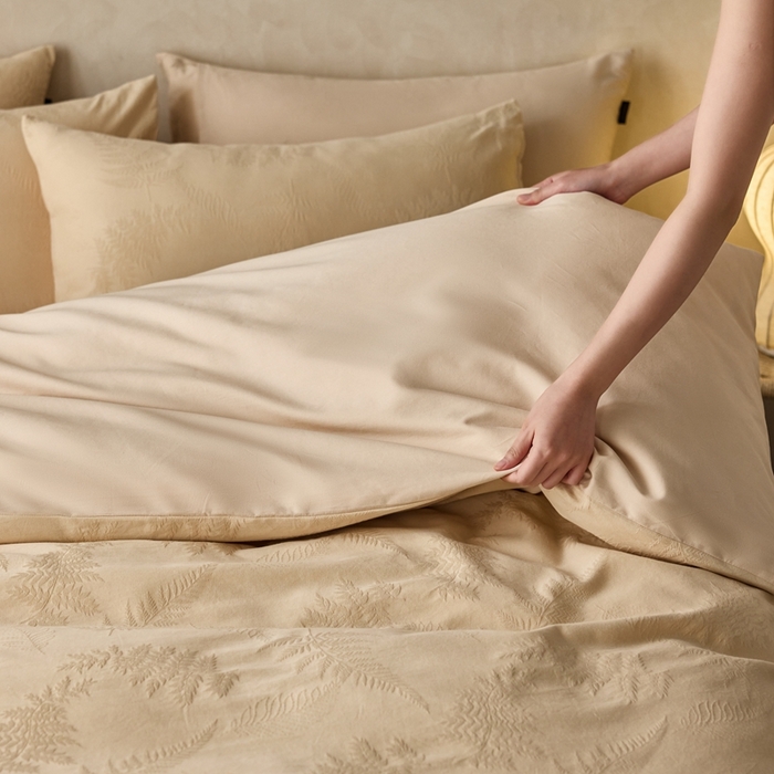 91家纺网 家纺一手货源 找家纺 禾时 2025新款60s轻奢提花磨毛四件套—云杉 云杉-皇家米