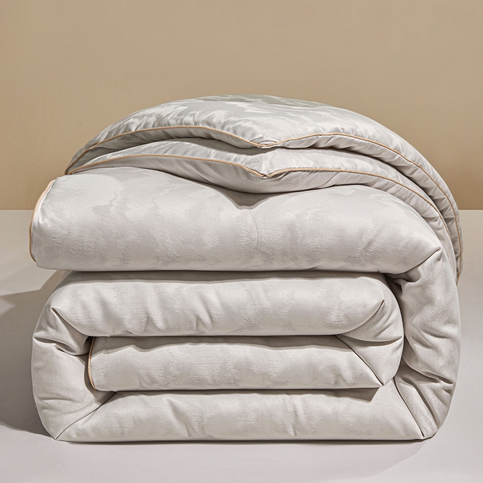 寐居家纺 2025新款莫代尔提花被子被芯 云馥-灰