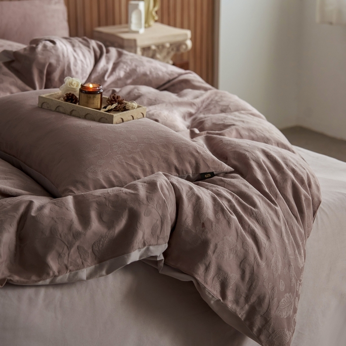 91家纺网 家纺一手货源 找家纺 （总）禾时 2025新款60s轻奢提花磨毛四件套—南风