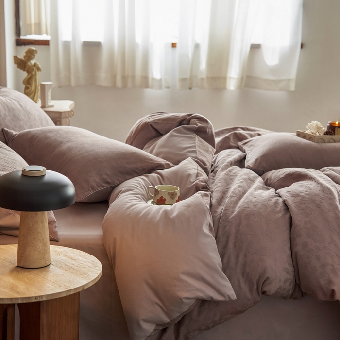 91家纺网 家纺一手货源 找家纺 （总）禾时 2025新款60s轻奢提花磨毛四件套—南风