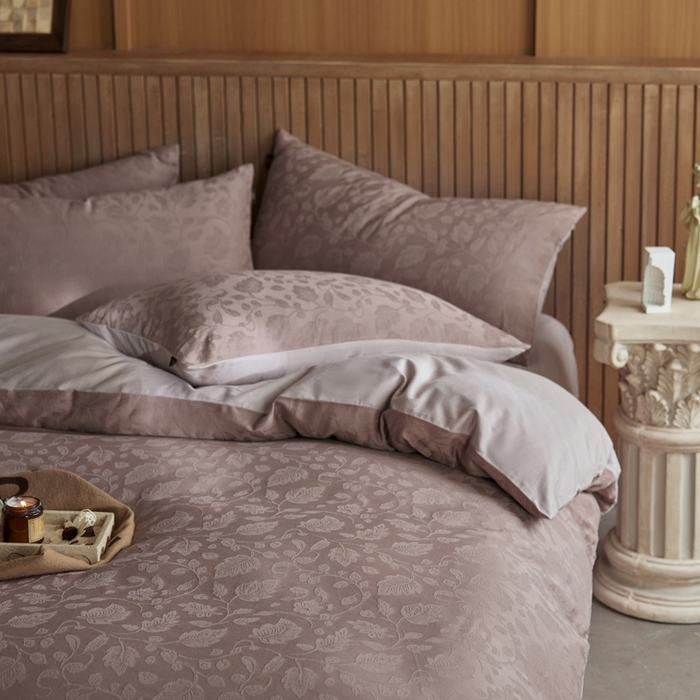 91家纺网 家纺一手货源 找家纺 禾时 2025新款60s轻奢提花磨毛四件套—南风 南风-大地棕