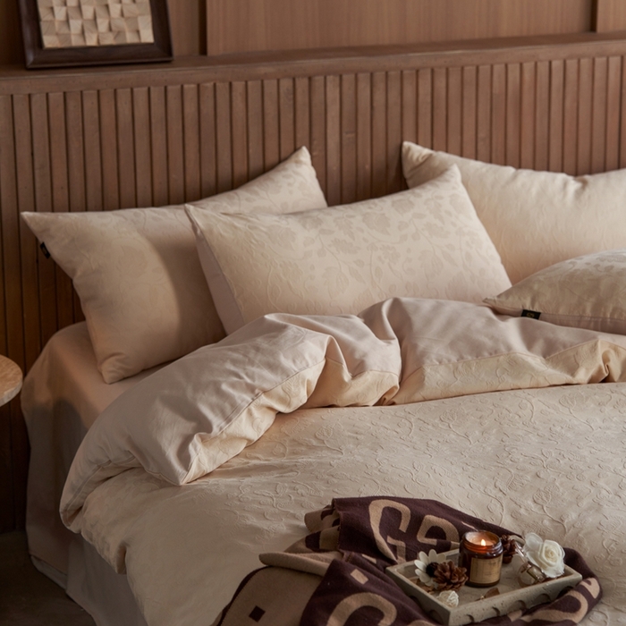 91家纺网 家纺一手货源 找家纺 禾时 2025新款60s轻奢提花磨毛四件套—南风 南风-皇家米