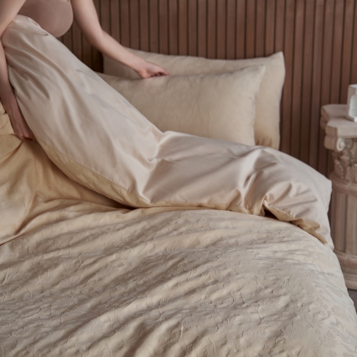 91家纺网 家纺一手货源 找家纺 禾时 2025新款60s轻奢提花磨毛四件套—南风 南风-皇家米