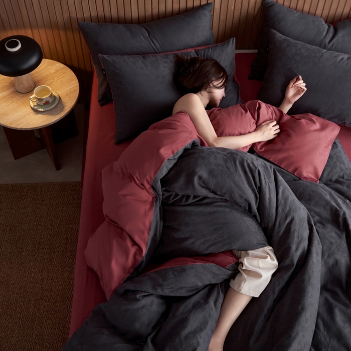 91家纺网 家纺一手货源 找家纺 禾时 2025新款60s轻奢提花磨毛四件套—南风 南风-青灰