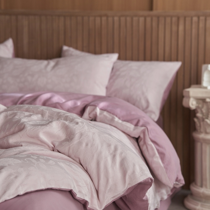 91家纺网 家纺一手货源 找家纺 禾时 2025新款60s轻奢提花磨毛四件套—南风 南风-珍珠粉