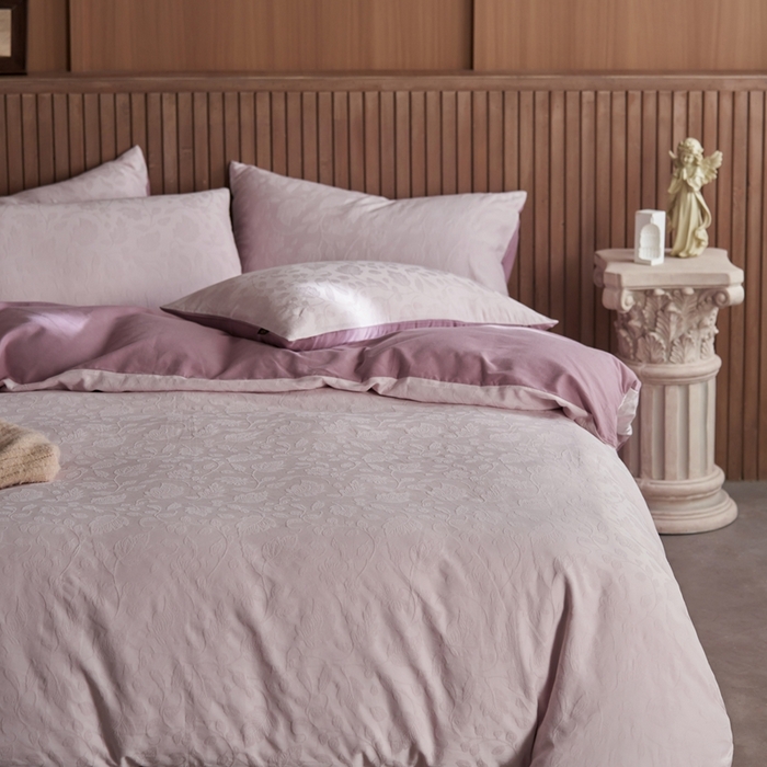 91家纺网 家纺一手货源 找家纺 禾时 2025新款60s轻奢提花磨毛四件套—南风 南风-珍珠粉