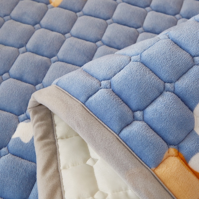 91家纺网 家纺一手货源 找家纺 （总）奇丝雅 2025新款A类牛奶绒床褥床垫家用学生宿舍上下铺寝室软垫床护垫夹棉褥子-学生床套件