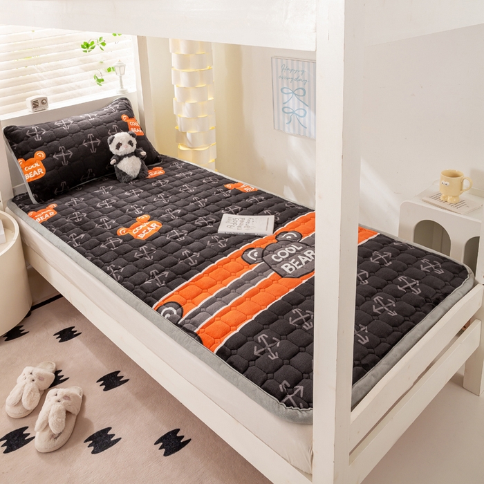 91家纺网 家纺一手货源 找家纺 宅部落 2025新款学生宿舍牛奶绒床垫保暖床褥子夹棉加厚印花床护垫 宝丽熊