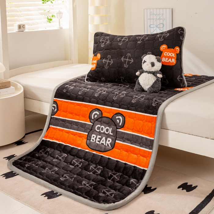 91家纺网 家纺一手货源 找家纺 宅部落 2025新款学生宿舍牛奶绒床垫保暖床褥子夹棉加厚印花床护垫 宝丽熊