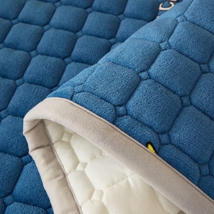 91家纺网 家纺一手货源 找家纺 奇丝雅 2025新款A类牛奶绒床褥床垫家用学生宿舍上下铺寝室软垫床护垫夹棉褥子-学生床套件 晚安