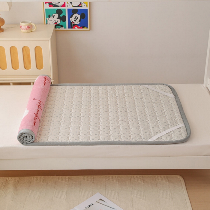 91家纺网 家纺一手货源 找家纺 宅部落 2025新款学生宿舍牛奶绒床垫保暖床褥子夹棉加厚印花床护垫 蘑菇小兔