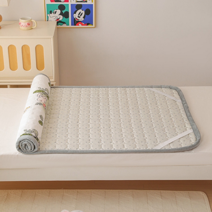 91家纺网 家纺一手货源 找家纺 宅部落 2025新款学生宿舍牛奶绒床垫保暖床褥子夹棉加厚印花床护垫 花丛小兔