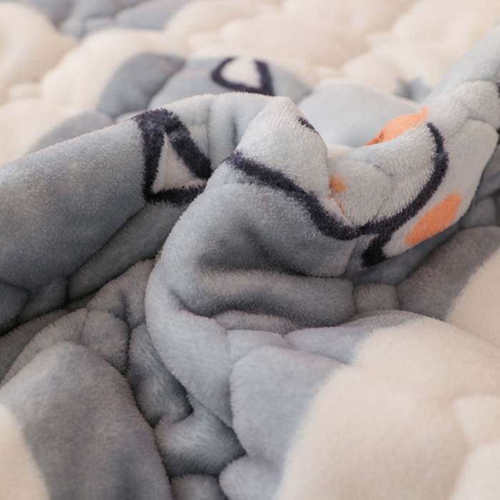 91家纺网 家纺一手货源 找家纺 宅部落 2025新款学生宿舍牛奶绒床垫保暖床褥子夹棉加厚印花床护垫 小恐龙