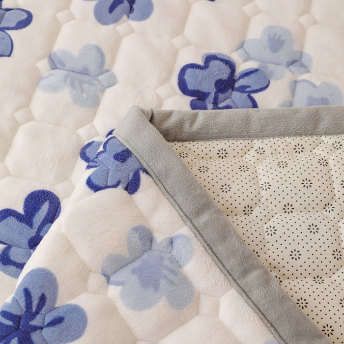 91家纺网 家纺一手货源 找家纺 宅部落 2025新款学生宿舍牛奶绒床垫保暖床褥子夹棉加厚印花床护垫 花韵