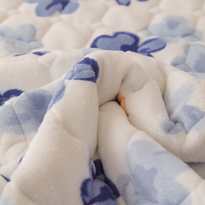 91家纺网 家纺一手货源 找家纺 宅部落 2025新款学生宿舍牛奶绒床垫保暖床褥子夹棉加厚印花床护垫 花韵