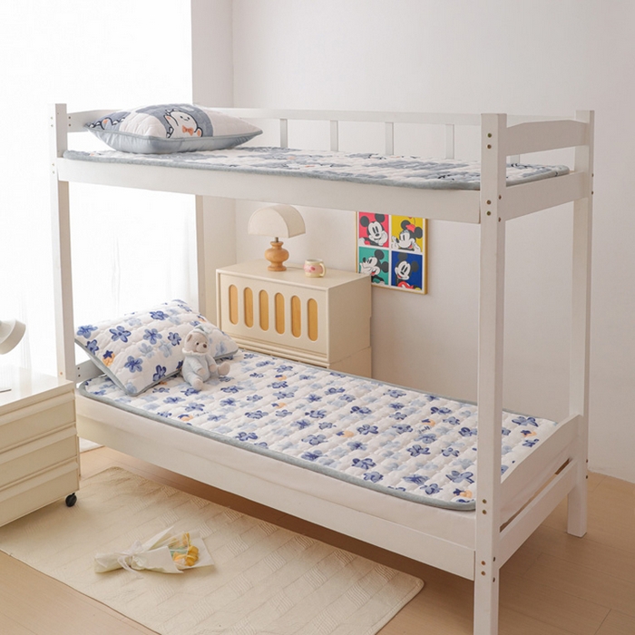 91家纺网 家纺一手货源 找家纺 宅部落 2025新款学生宿舍牛奶绒床垫保暖床褥子夹棉加厚印花床护垫 花韵