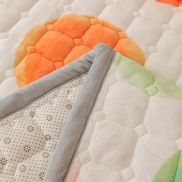 91家纺网 家纺一手货源 找家纺 宅部落 2025新款学生宿舍牛奶绒床垫保暖床褥子夹棉加厚印花床护垫 炫彩