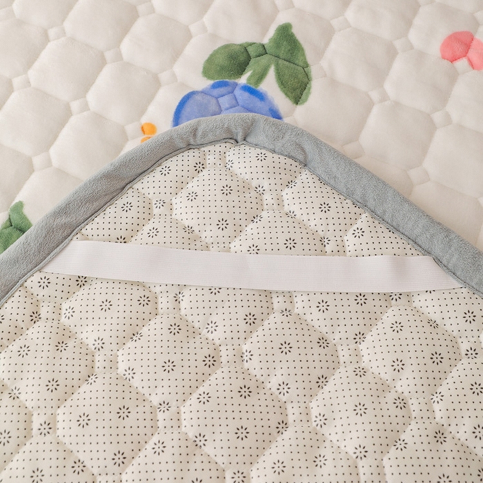 91家纺网 家纺一手货源 找家纺 宅部落 2025新款学生宿舍牛奶绒床垫保暖床褥子夹棉加厚印花床护垫 兰兰花