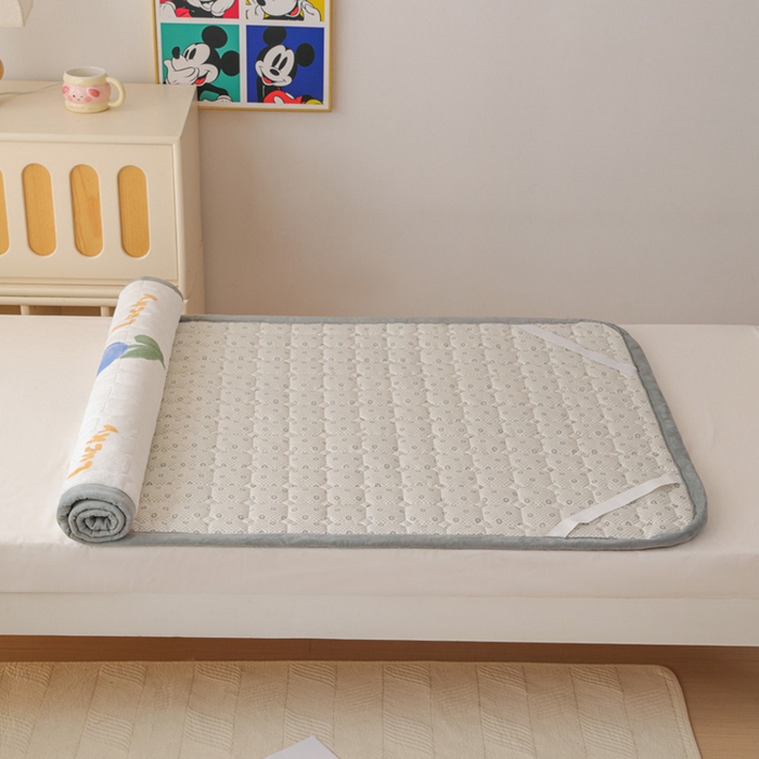 91家纺网 家纺一手货源 找家纺 宅部落 2025新款学生宿舍牛奶绒床垫保暖床褥子夹棉加厚印花床护垫 兰兰花