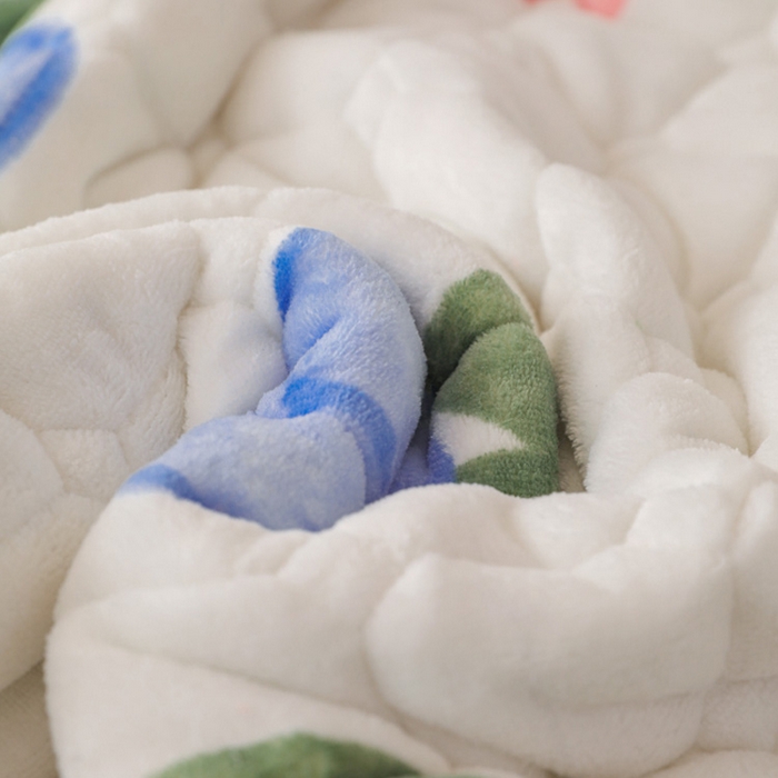 91家纺网 家纺一手货源 找家纺 宅部落 2025新款学生宿舍牛奶绒床垫保暖床褥子夹棉加厚印花床护垫 兰兰花