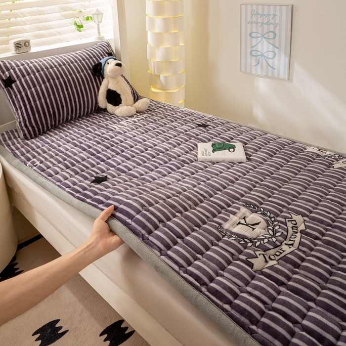 宅部落 2025新款学生宿舍牛奶绒床垫保暖床褥子夹棉加厚印花床护垫 时尚之约