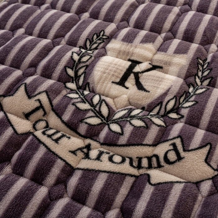 91家纺网 家纺一手货源 找家纺 宅部落 2025新款学生宿舍牛奶绒床垫保暖床褥子夹棉加厚印花床护垫 时尚之约