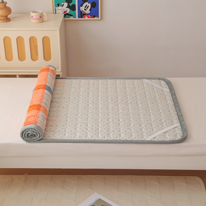 91家纺网 家纺一手货源 找家纺 宅部落 2025新款学生宿舍牛奶绒床垫保暖床褥子夹棉加厚印花床护垫 英伦时尚