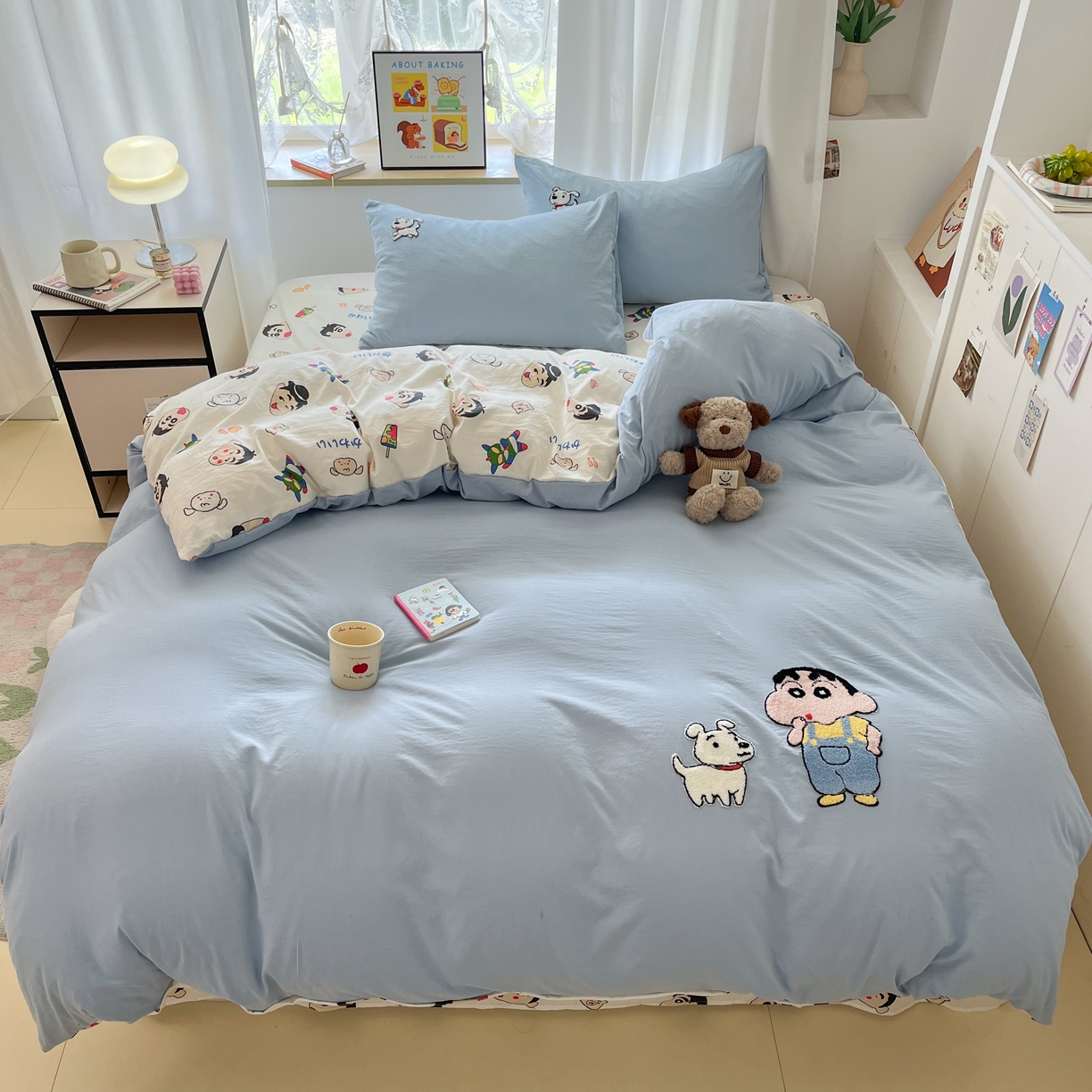 91家纺网 家纺一手货源 找家纺 云木里 2025新款亲肤舒适高克重四件套-况味 呆萌新新