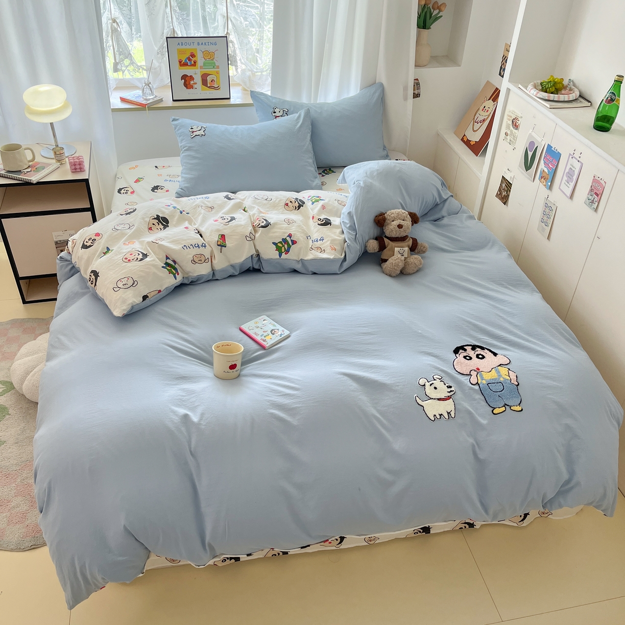 91家纺网 家纺一手货源 找家纺 云木里 2025新款亲肤舒适高克重四件套-况味 呆萌新新